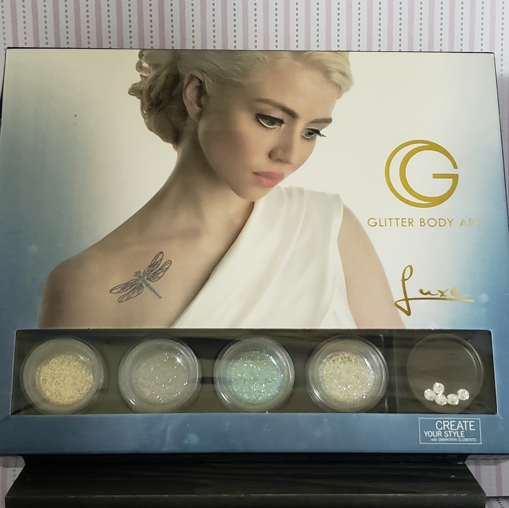 Allison Harvard ANTM glitter body art kit with stencils LUXE